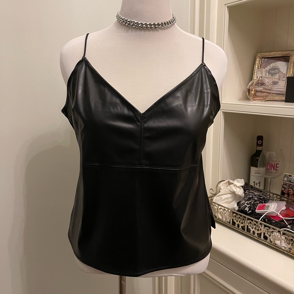 Abercrombie Vegan Leather Tank Top